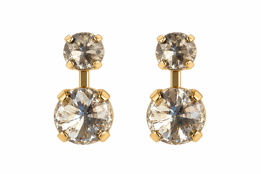 Clear Double Rhinestone Earring
