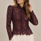 Perla Jeweled Lace Blouse