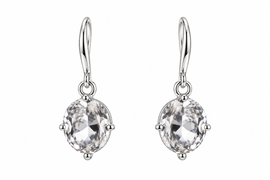 Silver Crystal Rhinestone Earring