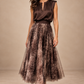 Toile De Jouy Tulle Skirt | Chocolate