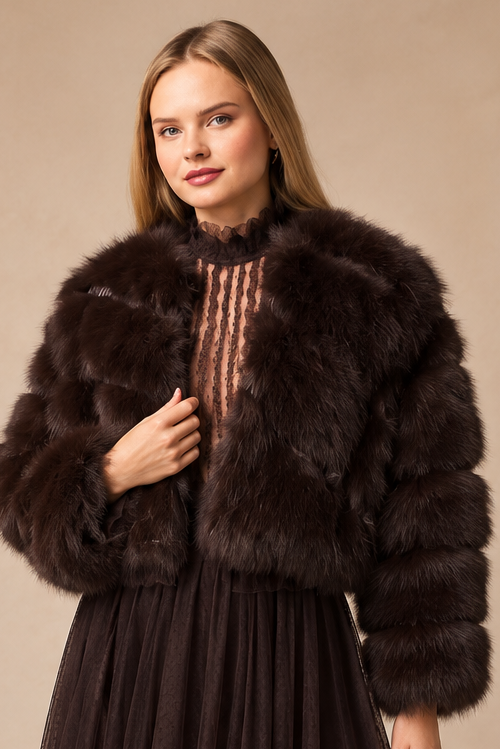 Copenhagen Faux Fur Cape Jacket