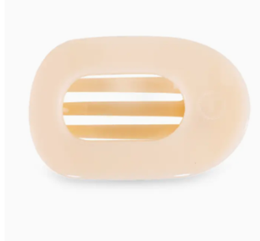 Round Flat Hair Clip | Almond Beige