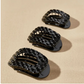 Flat Round | Quilted Hair Clips