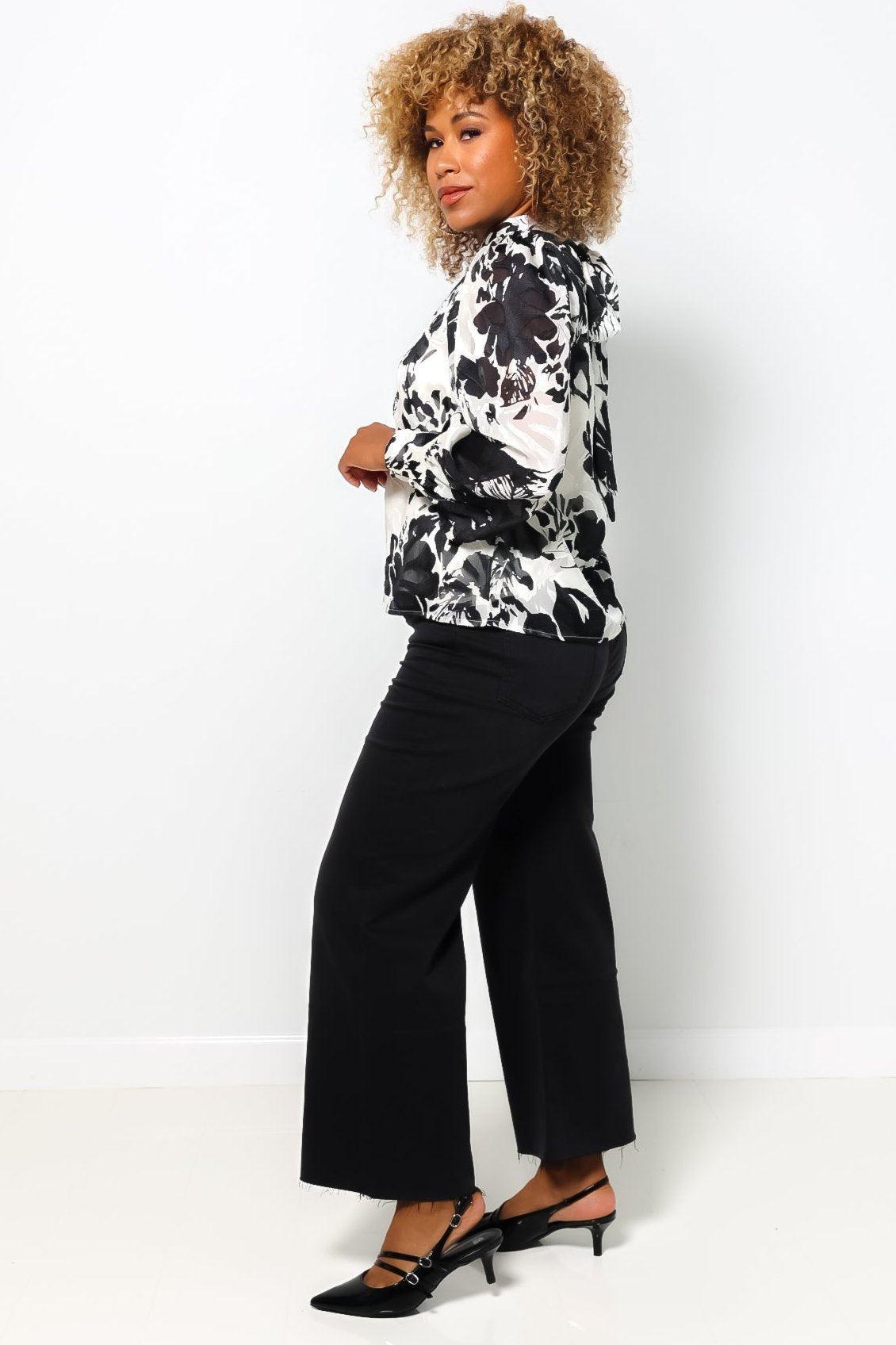 Floral Hilar Blouse-300 RTW TOP - LONG SLEEVE-FORMAL SOCIETY