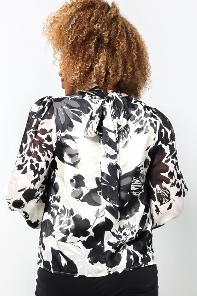 Floral Hilar Blouse-300 RTW TOP - LONG SLEEVE-FORMAL SOCIETY