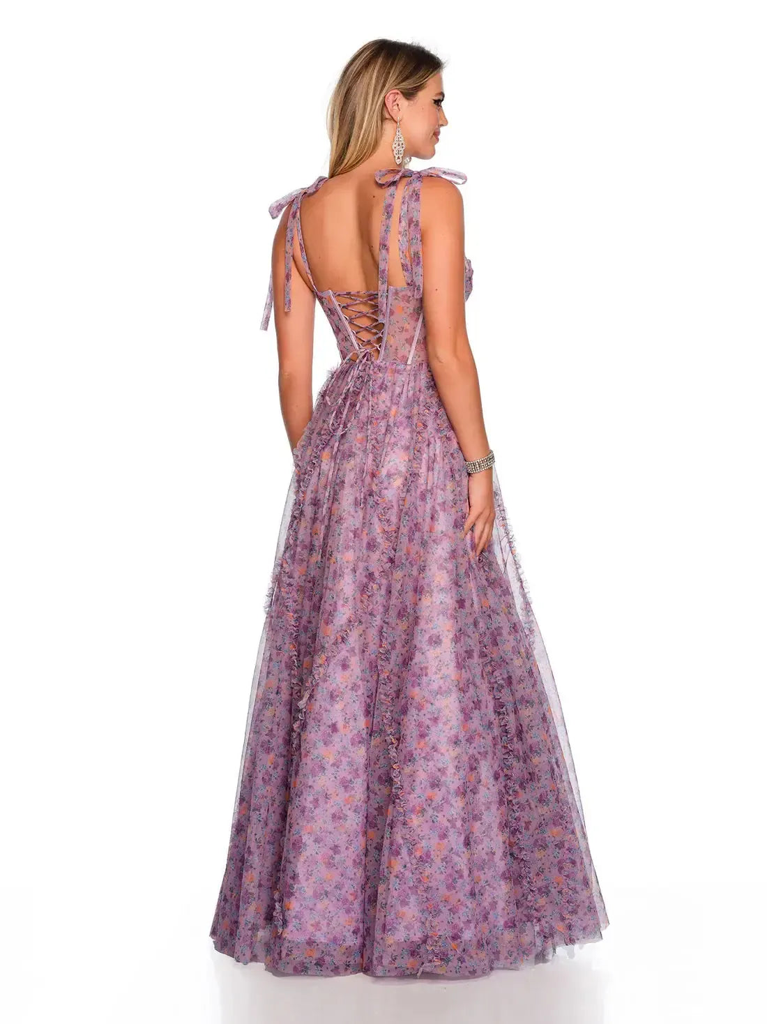 Floral Tulle Ballgown-999 FORMAL - PROM-FORMAL SOCIETY