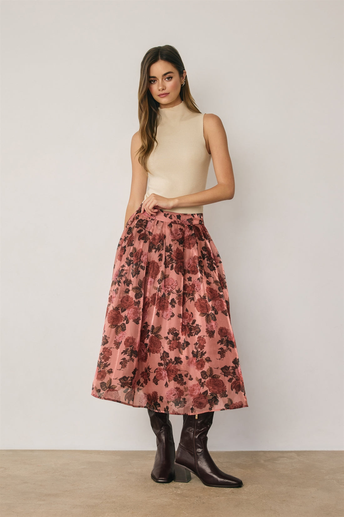 Floral Organza Skirt