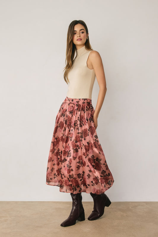 Floral Organza Skirt
