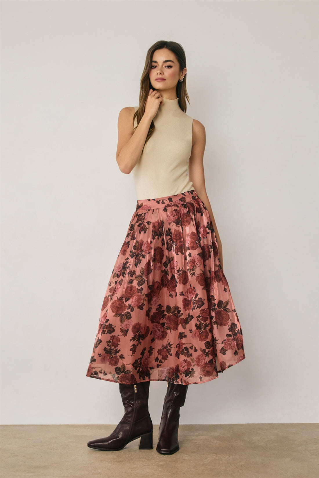 Floral Organza Skirt