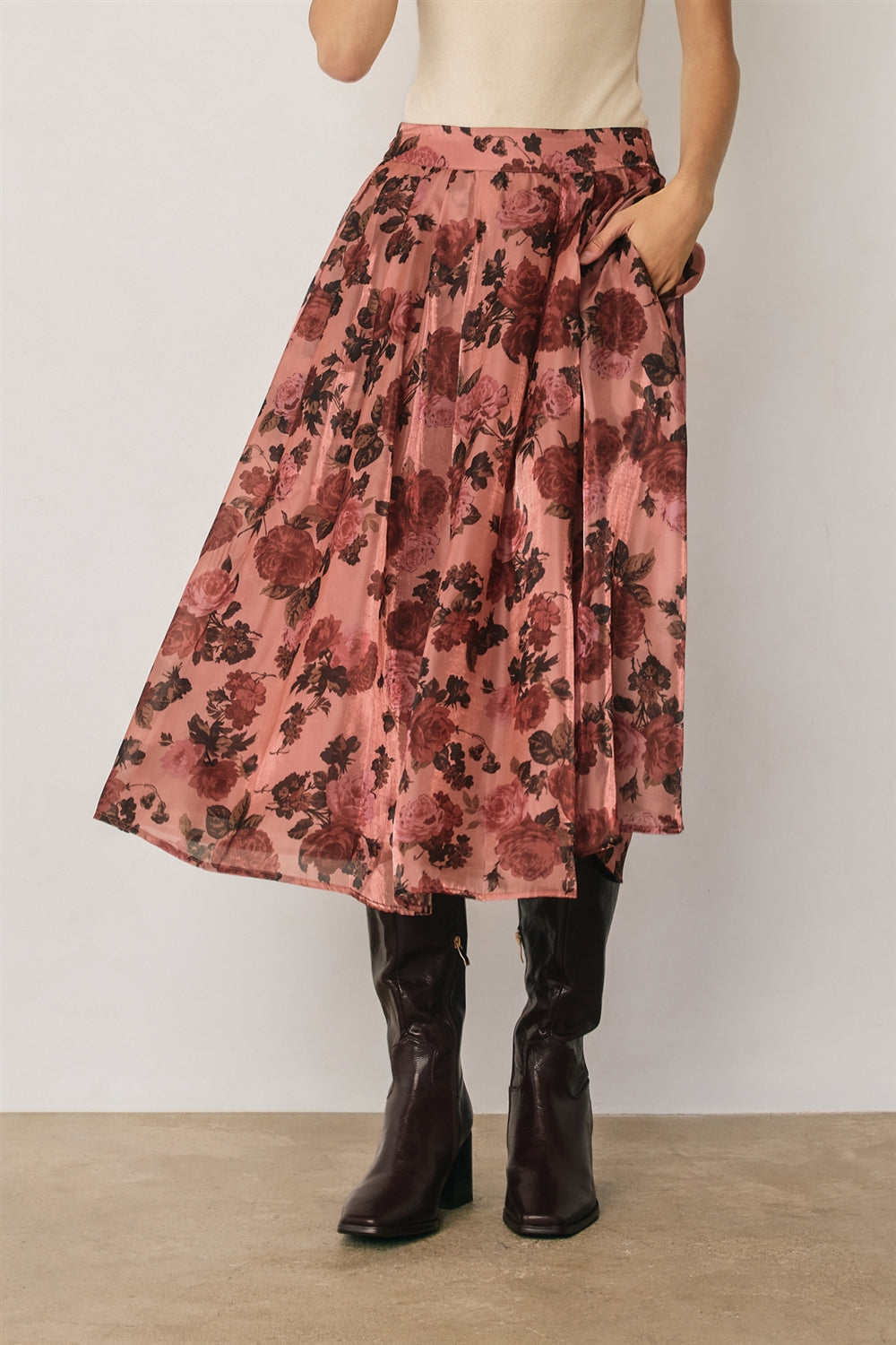Floral Organza Skirt