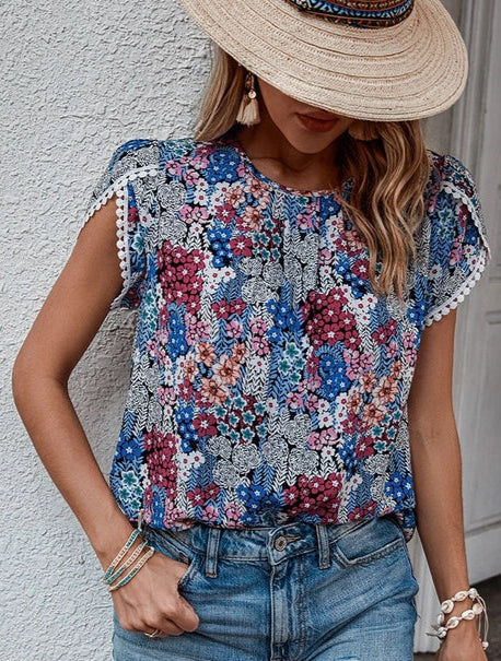 Floral Sleeve Blouse