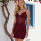 Beaded Geometric Corset Homecoming Dress