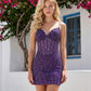 Beaded Geometric Corset Homecoming Dress