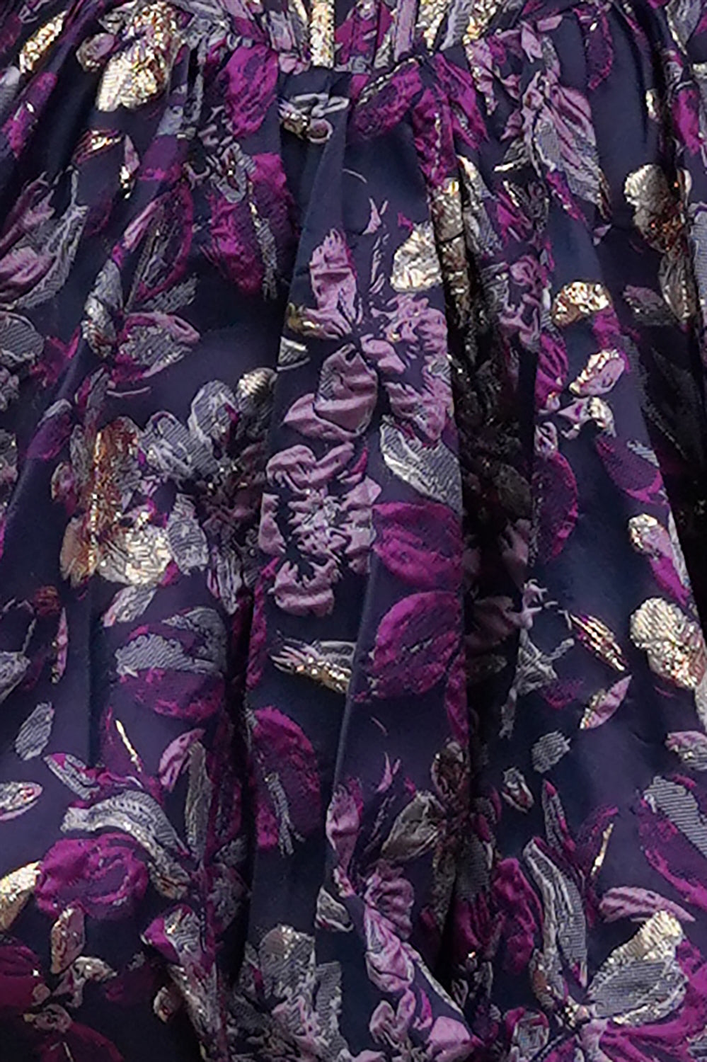 Floral Jacquard Strapless Bubble Mini Homecoming Dress