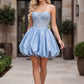 Lace Corset Bubble Hem Mini Dress