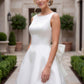 Sleeveless Bow Accent Back Mini A Line Satin  Dress