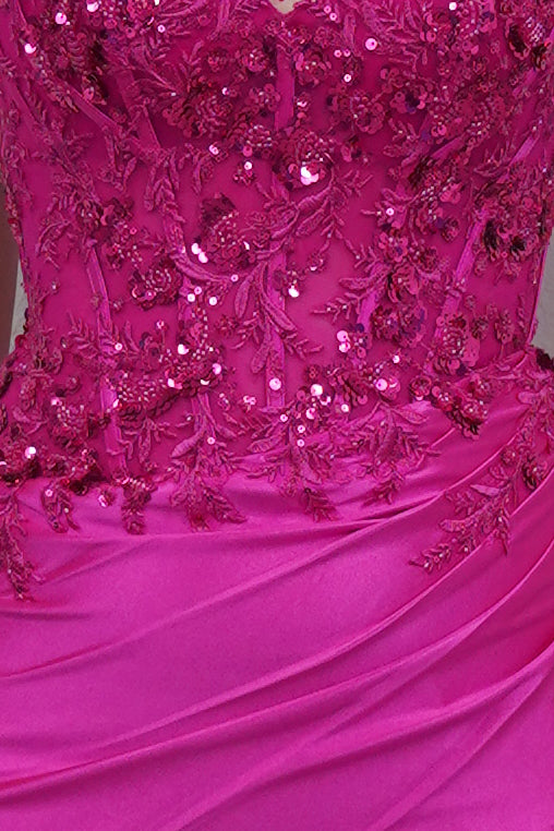 Lace Applique Satin Ruched Mini Homecoming Dress