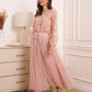 Textured Rosette Blouse - Rose
