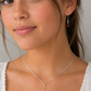 2 pc Light Scarlet Silver Teardrop Set