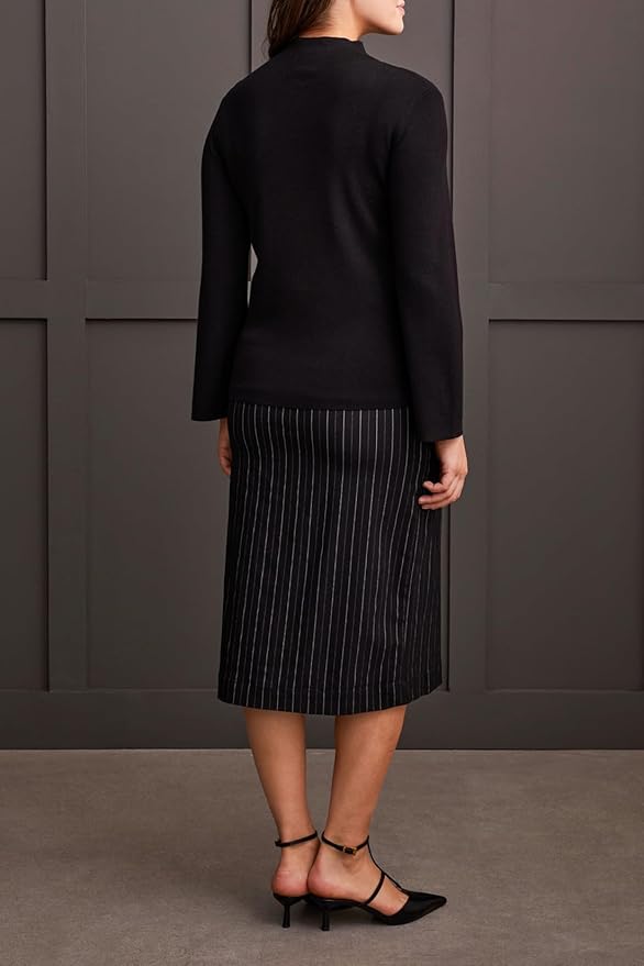 Black Funnel Neck Sweater