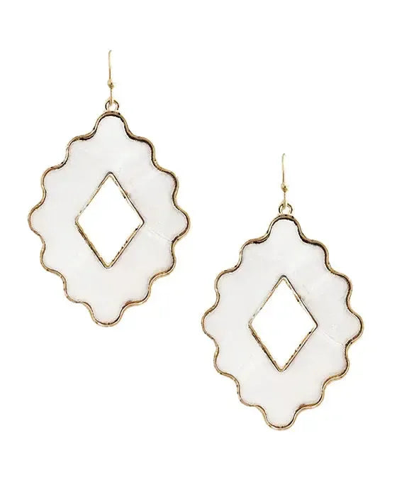 Geo Shape Mop Earring-610 ACCESSORIES - EARRING-FORMAL SOCIETY