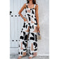 Geo Print Smocked Jumpsuit