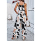 Geo Print Smocked Jumpsuit