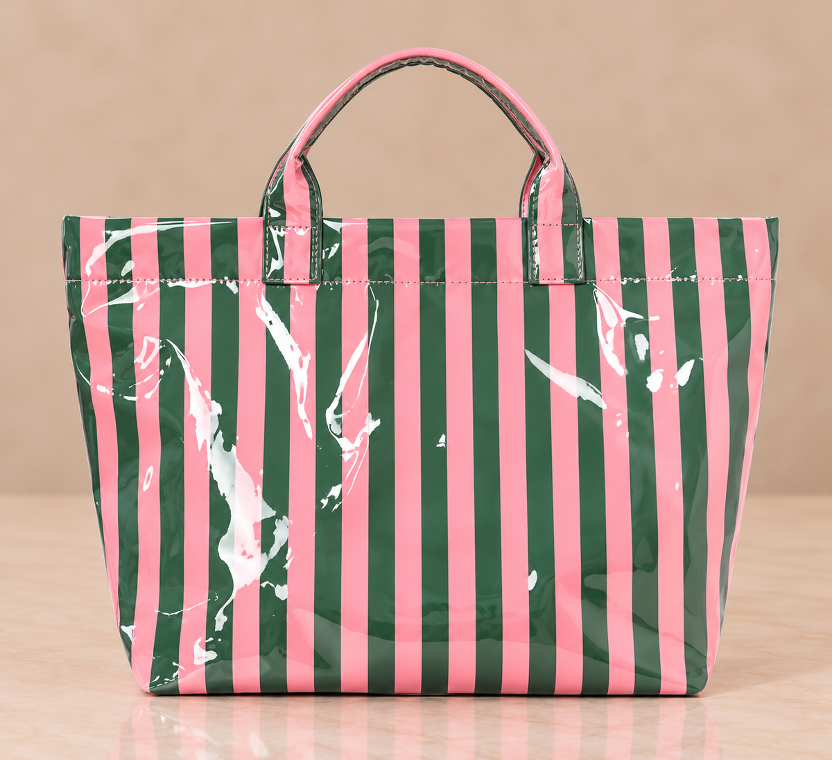 Everyday Striped Waterproof Tote Bag