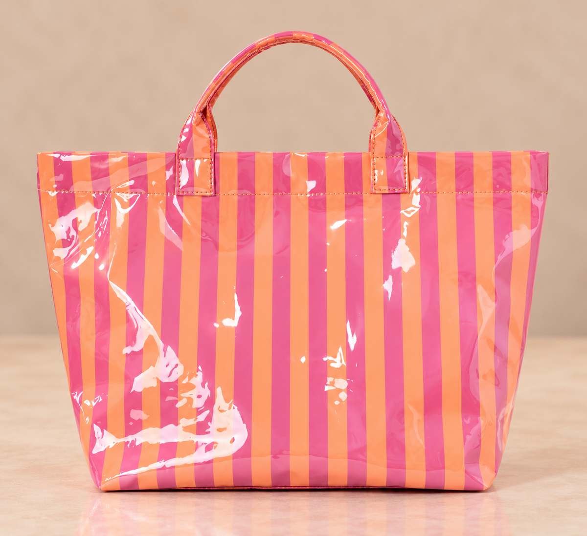 Everyday Striped Waterproof Tote Bag