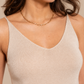 Lexi Shiny Tank Cami - Beige