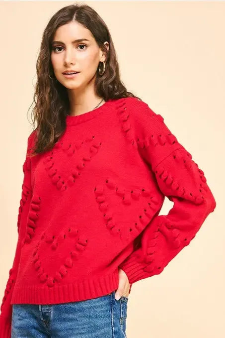 Heart Sweater-340 RTW TOP - SWEATER-FORMAL SOCIETY