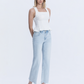 High Rise Light Wash Slim Wide Jeans