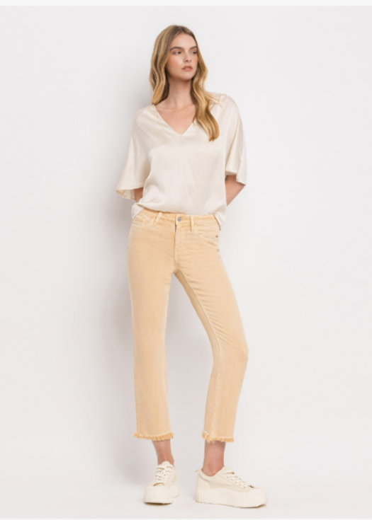 Mid Rise Straight Jeans