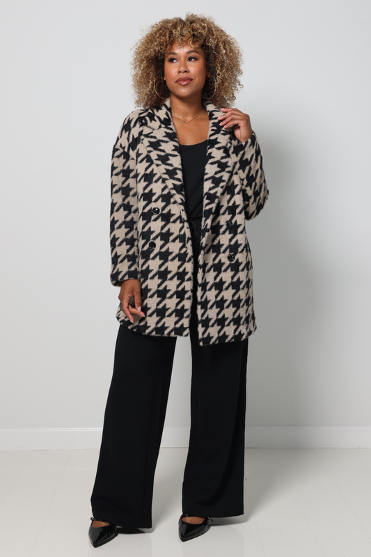 Houndstooth Coat-210 RTW OUTERWEAR-FORMAL SOCIETY