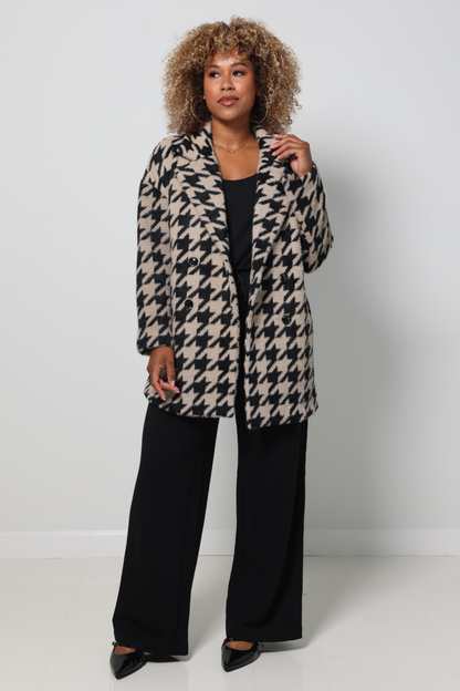 Houndstooth Coat-210 RTW OUTERWEAR-FORMAL SOCIETY