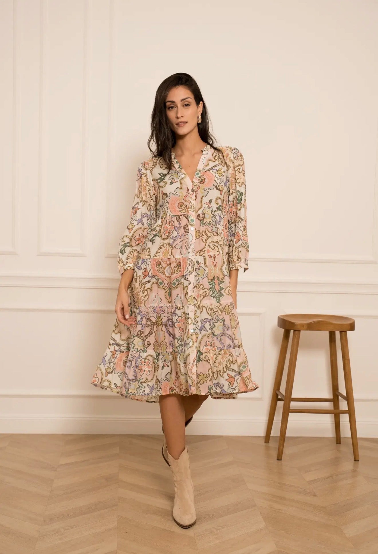 Sienna Shirt Dress Midi Length