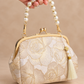 Ivory Floral Brocade Evening Bag