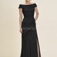 J195057 Long Portrait Neckline Jade Tiffany Chiffon MOB Dress with Slit-999 FORMAL - MOB-FORMAL SOCIETY