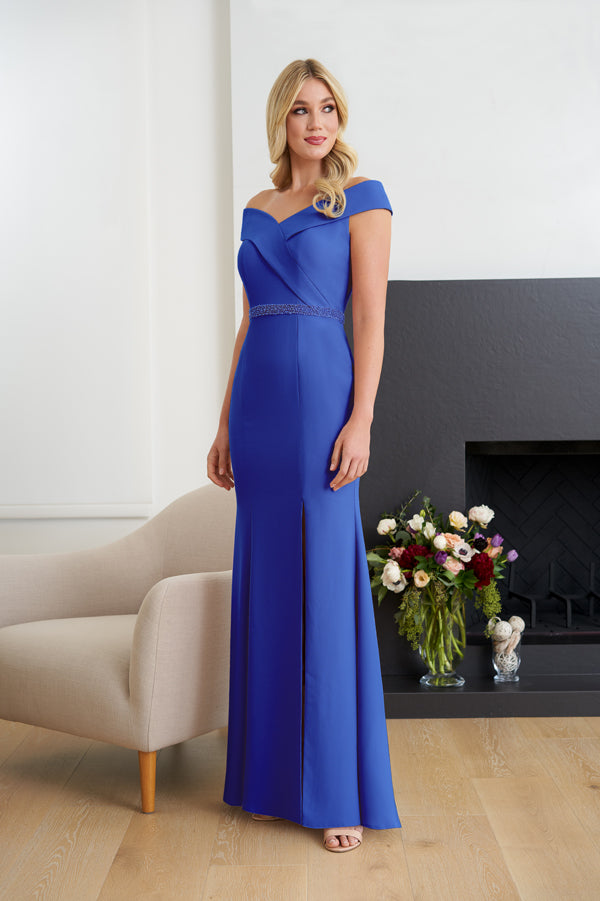 Refined Stretch Crepe Fit and Flare Gown - K258051