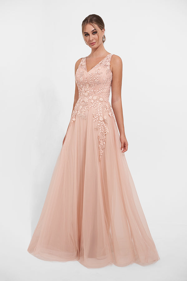 K278016 Charming A-line Lace and Tulle Gown