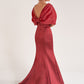 K278058 Striking Georgia Jaqcaurd Strapless Mermaid Dress with Fitted Bodice and Off The Shoulder Jacket