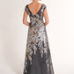 K278066 Breathtaking Organza Jacquard A-Line Dress with Cap Sleeves and Boat Neckline