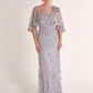Grey lace mother of the bride groom dress 