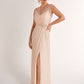 K278073 Glamorous Fit and Flare Adele Sequin Lace Gown with Illusion V-Neckline and Cap Sleeves