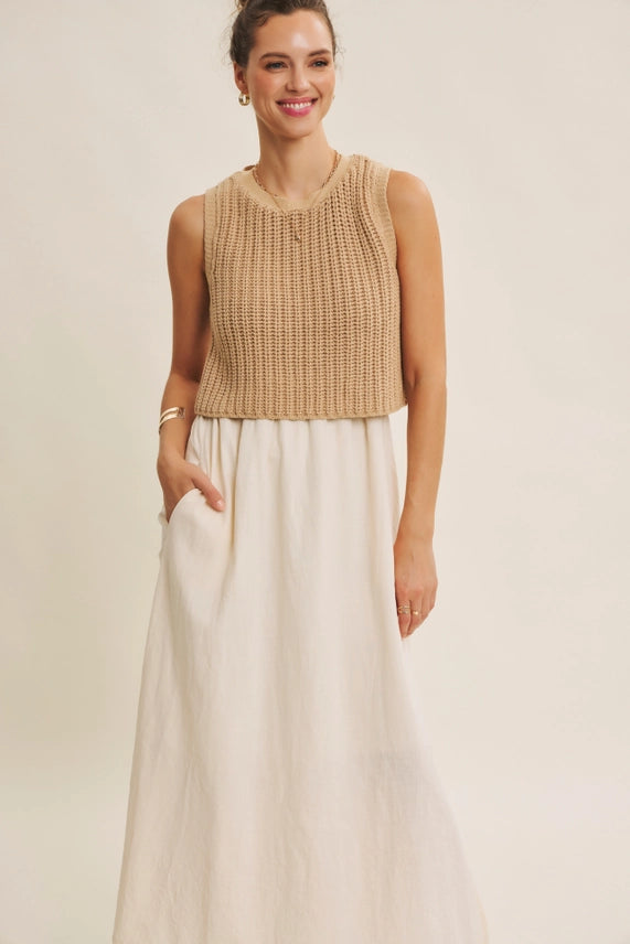 Khloe Two-fer Midi Dress