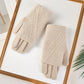 Knit Weave Texture Winter Gloves