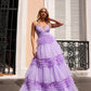Lavender Tiered Ballgown-999 FORMAL - PROM-FORMAL SOCIETY