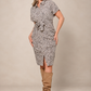 Button Down Animal Midi