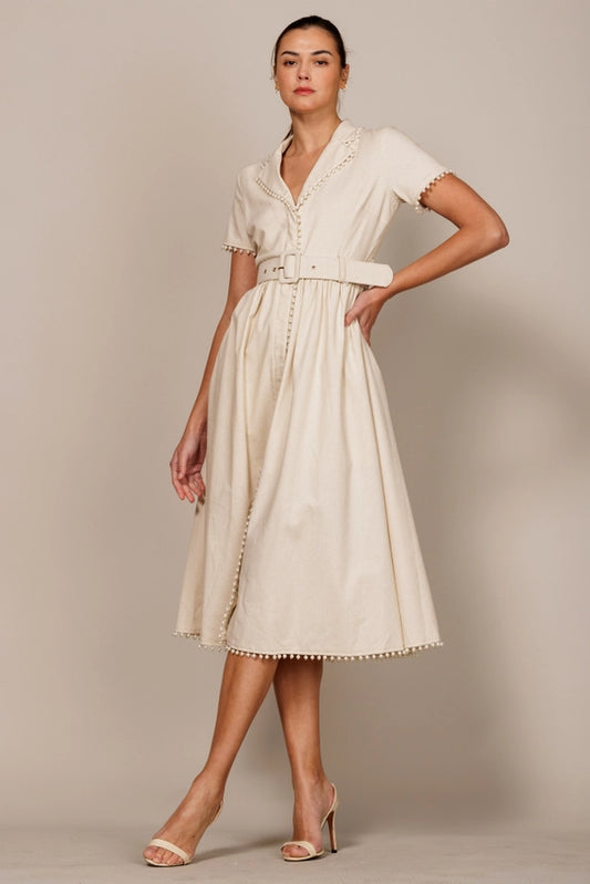 Collard Pearl Midi Dress