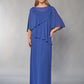 Lovely Chiffon Sheath Gown with Layered Tiered Top and Beaded Trim-999 FORMAL - MOB-FORMAL SOCIETY